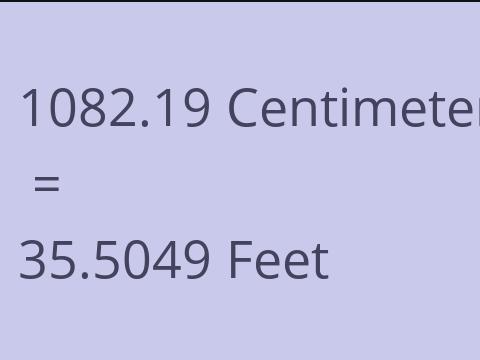 1082.19 CM TO FEET