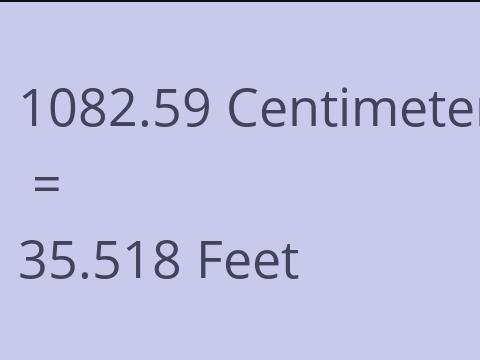 1082.59 CM TO FEET