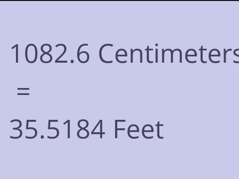 1082.6 CM TO FEET