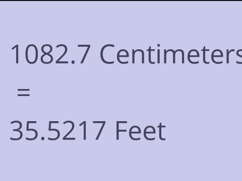 1082.7 CM TO FEET