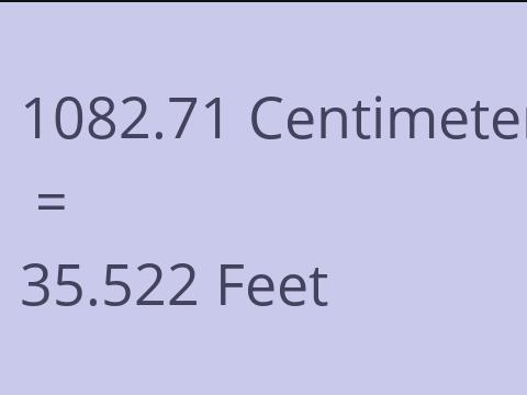 1082.71 CM TO FEET