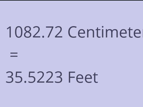 1082.72 CM TO FEET