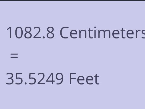 1082.8 CM TO FEET