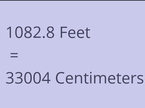 1082.8 FEET TO CM