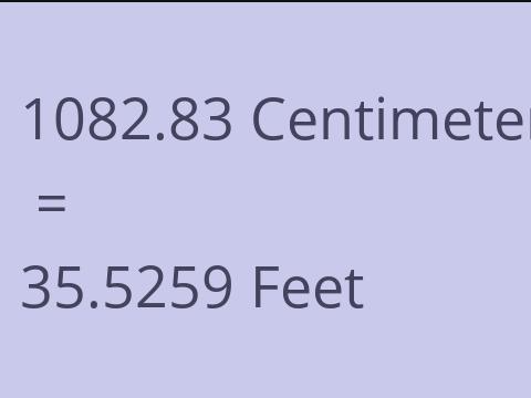 1082.83 CM TO FEET