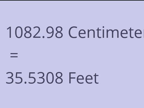 1082.98 CM TO FEET