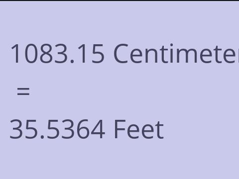 1083.15 CM TO FEET