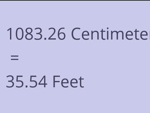 1083.26 CM TO FEET