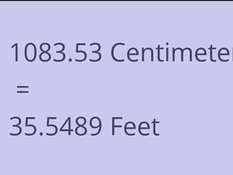 1083.53 CM TO FEET