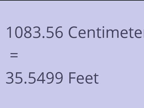 1083.56 CM TO FEET