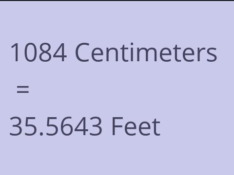 1084 CM TO FEET