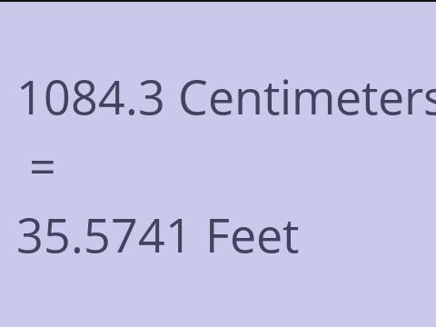 1084.3 CM TO FEET