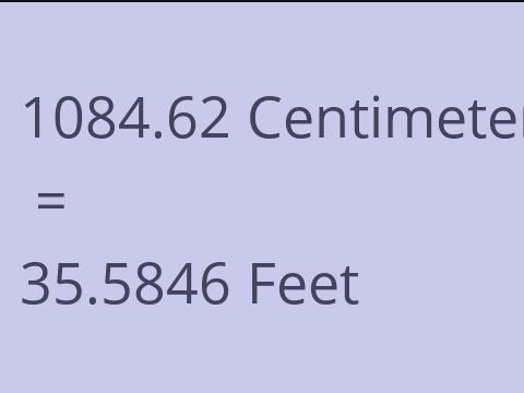 1084.62 CM TO FEET