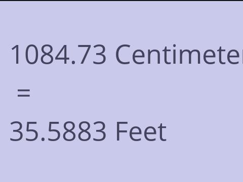 1084.73 CM TO FEET