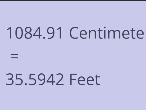 1084.91 CM TO FEET