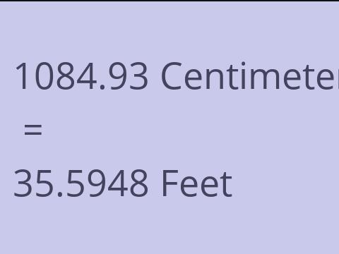 1084.93 CM TO FEET