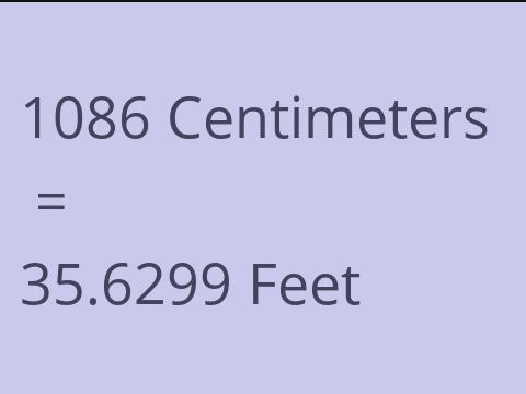 1086 CM TO FEET