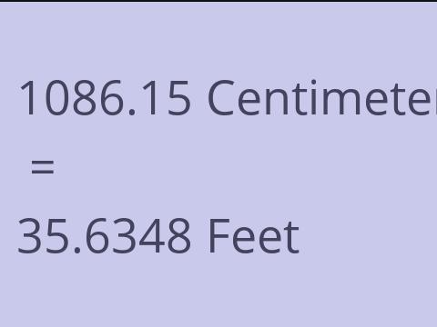 1086.15 CM TO FEET