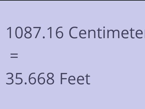 1087.16 CM TO FEET