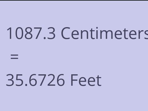 1087.3 CM TO FEET