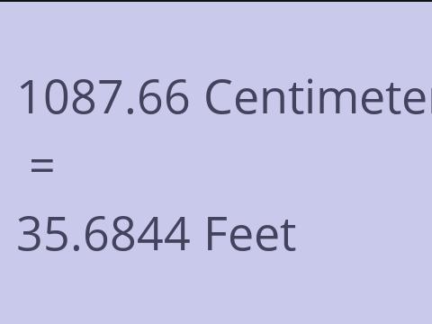 1087.66 CM TO FEET