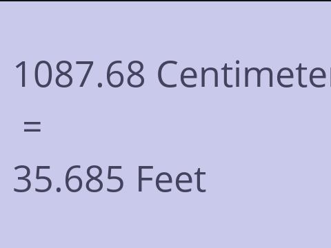 1087.68 CM TO FEET