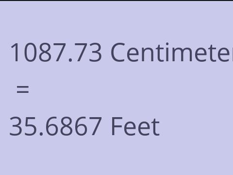 1087.73 CM TO FEET