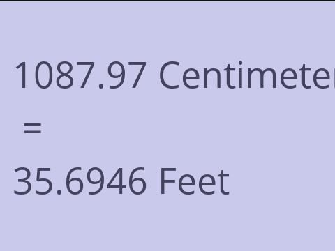 1087.97 CM TO FEET