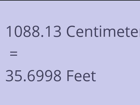 1088.13 CM TO FEET