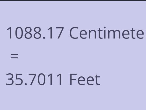 1088.17 CM TO FEET