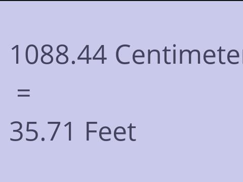 1088.44 CM TO FEET