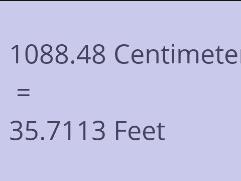 1088.48 CM TO FEET