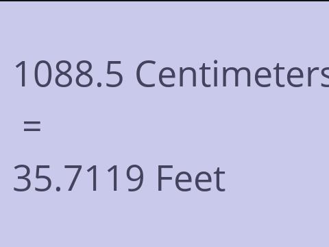 1088.5 CM TO FEET