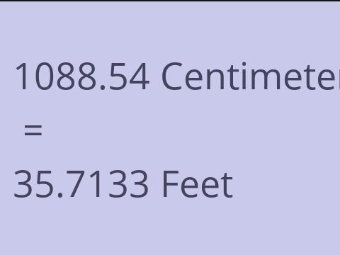 1088.54 CM TO FEET