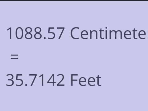 1088.57 CM TO FEET