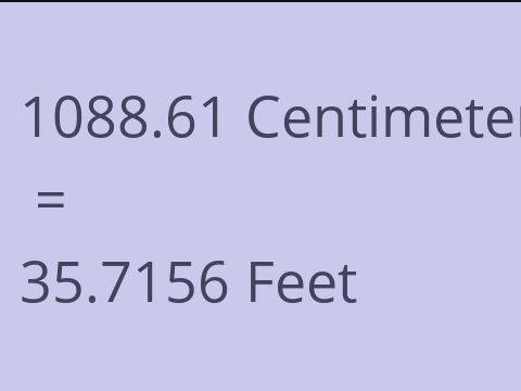 1088.61 CM TO FEET