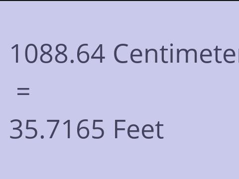 1088.64 CM TO FEET