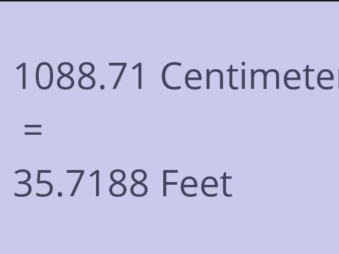 1088.71 CM TO FEET