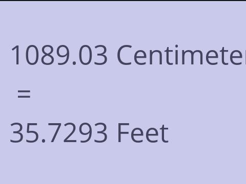 1089.03 CM TO FEET