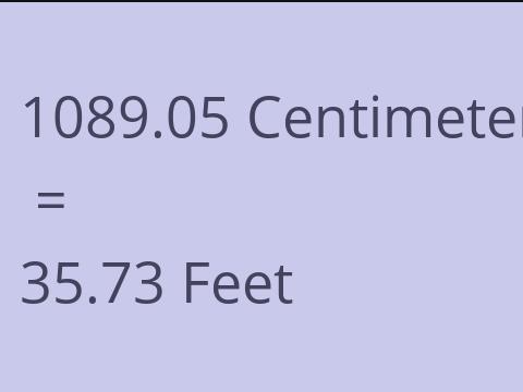 1089.05 CM TO FEET