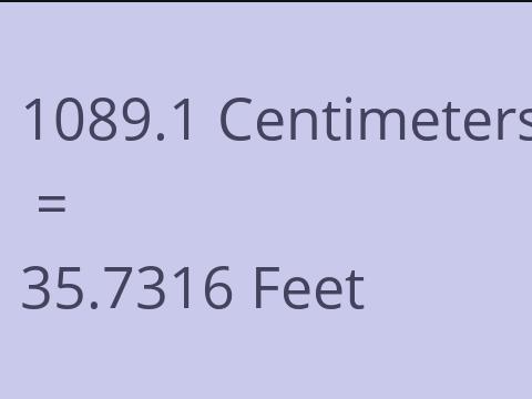 1089.1 CM TO FEET