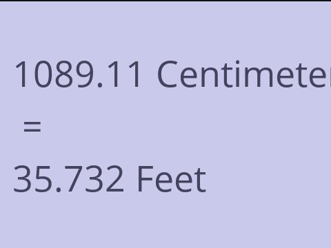 1089.11 CM TO FEET