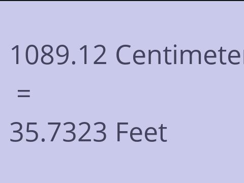 1089.12 CM TO FEET