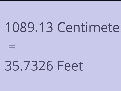 1089.13 CM TO FEET