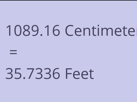 1089.16 CM TO FEET