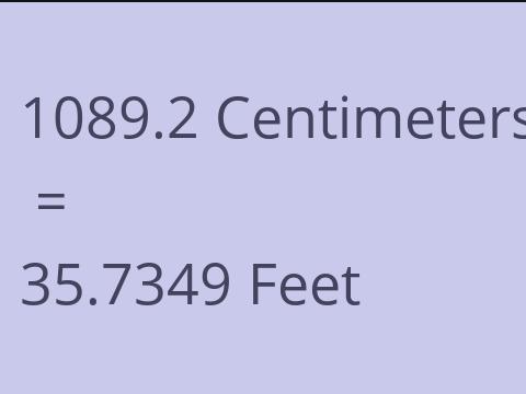 1089.2 CM TO FEET