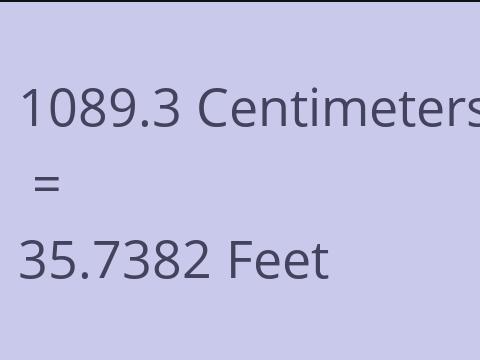 1089.3 CM TO FEET