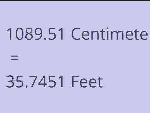 1089.51 CM TO FEET