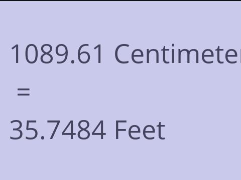 1089.61 CM TO FEET