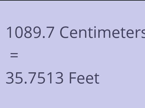 1089.7 CM TO FEET